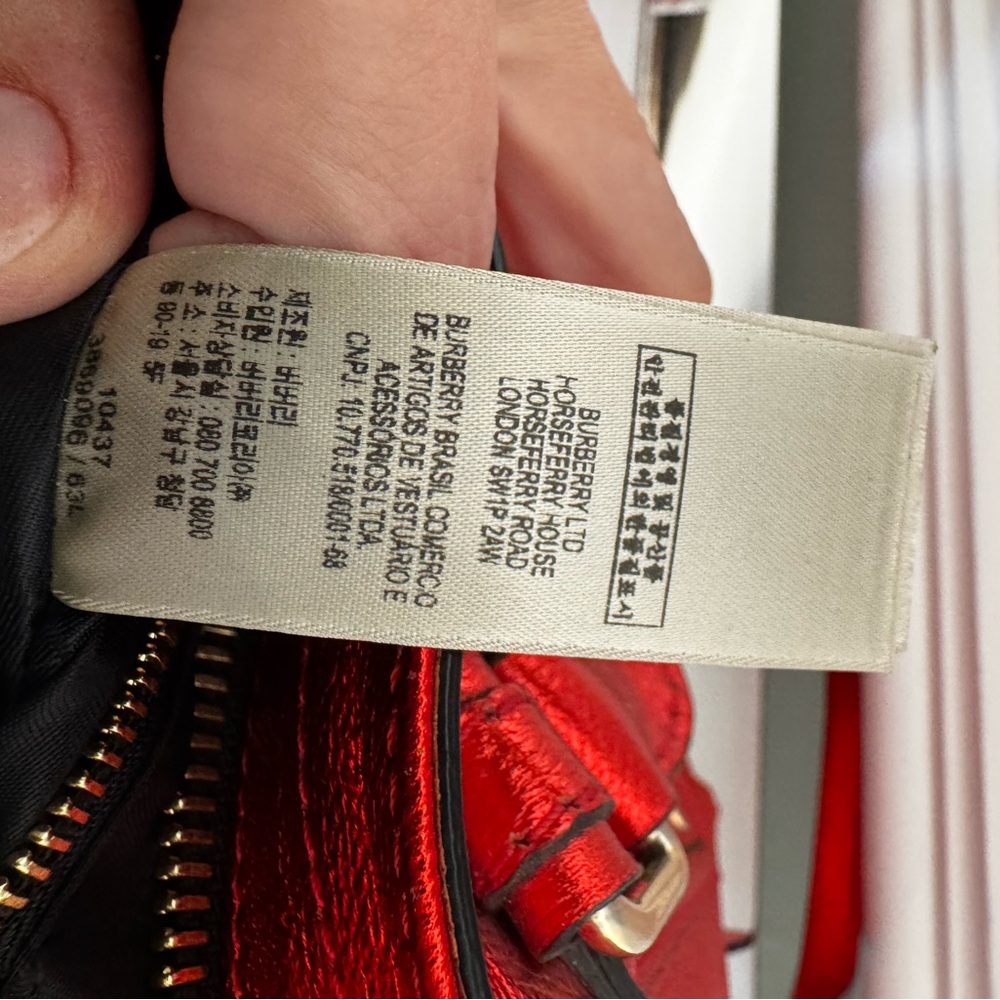 Burberry Metallic Red Leather Somerford - Picture 8 of 17